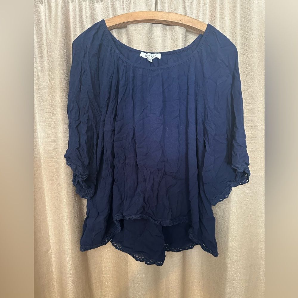 Black Rainn Navy Blue Blouse
